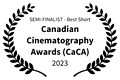 SEMI-FINALIST - Best Short - Canadian Cinematography Awards CaCA - 2023