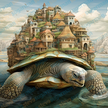 stevesugarman_giant_turtle_with_village_on_shell_swimming_630f5941-525d-4392-bd90-c1cdbc05c13b-gigapixel-hq-scale-6_00x
