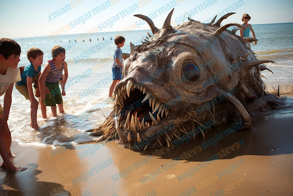 stevesugarman_deep_sea_monster_washed_up_on_beach_kids_playing_08adcd01-603a-413b-8dc2-81a132926cd5-gigapixel-hq-scale-6_00x