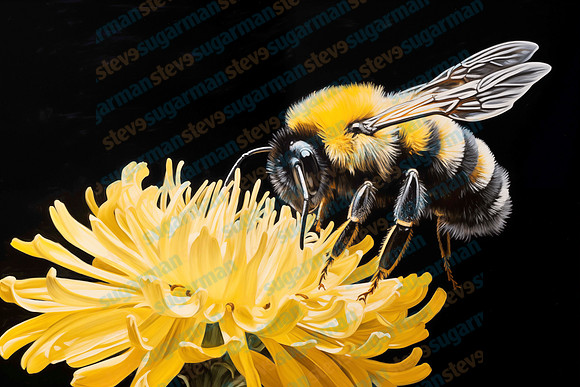 stevesugarman_bumblebee_in_flower_acrylic_painting_minimalistic_5f6fd50a-8bd0-4a44-ba98-a2f518158b6f